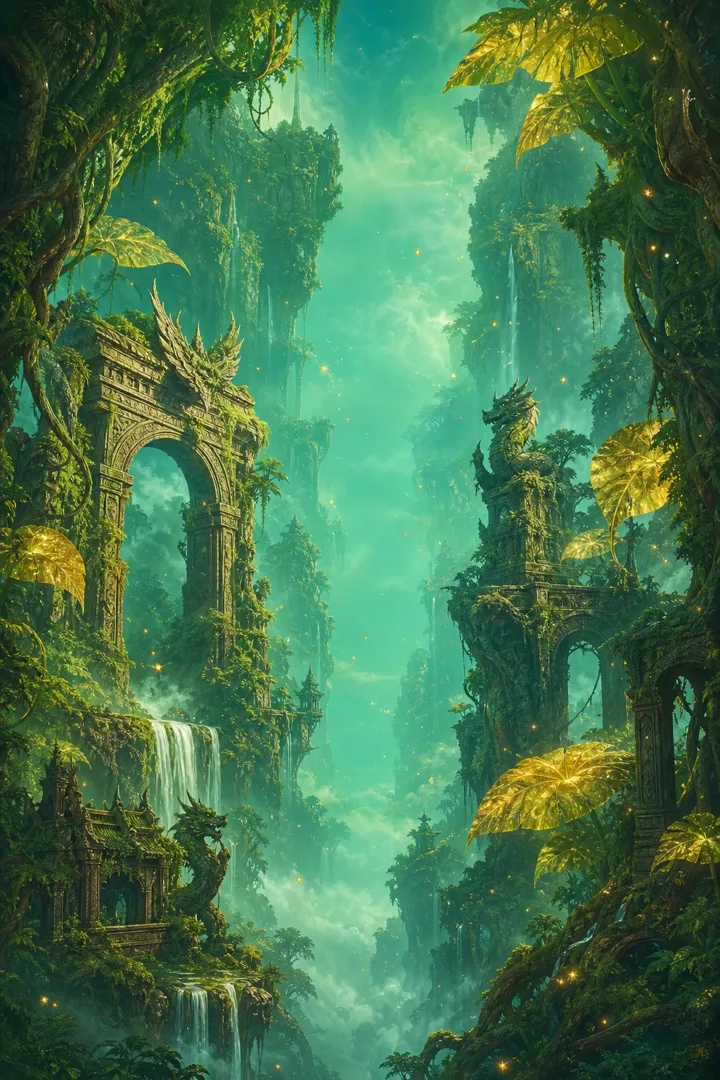 Pyro world art: Verdant Maw, an overgrown living jungle